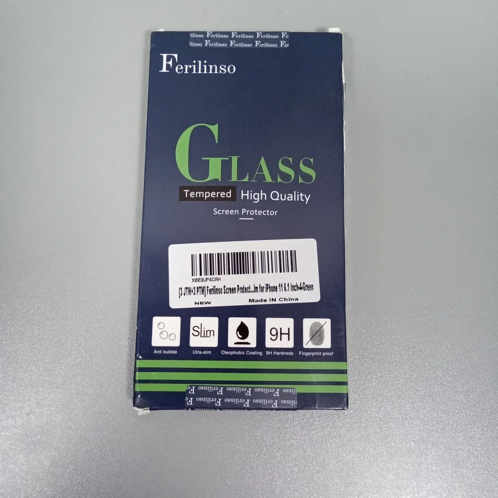 Ferilinso iPhone 11 Screen Protector Tempered Glass 6.1 In 9H‎ Hardness 3+3 Pack